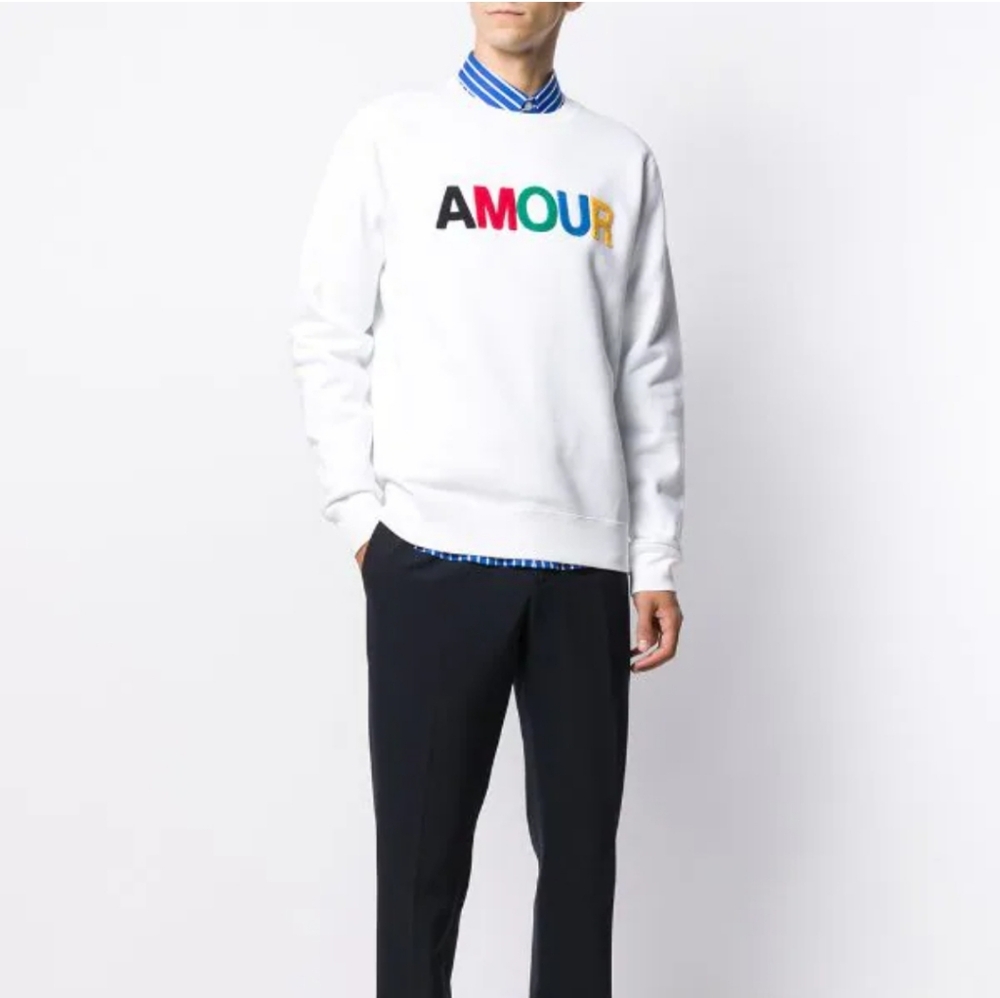 Sandro Paris Men's Amour Graphic Pullover Sweater Sweatshirt Small